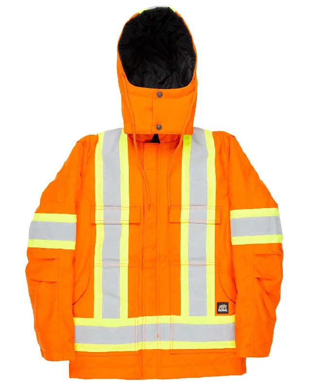 Berne Men's Safety Striped Arctic Insulated Chore Coat HVNCH03