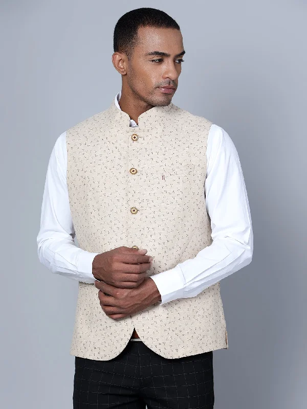 Men Beige Waist Coat