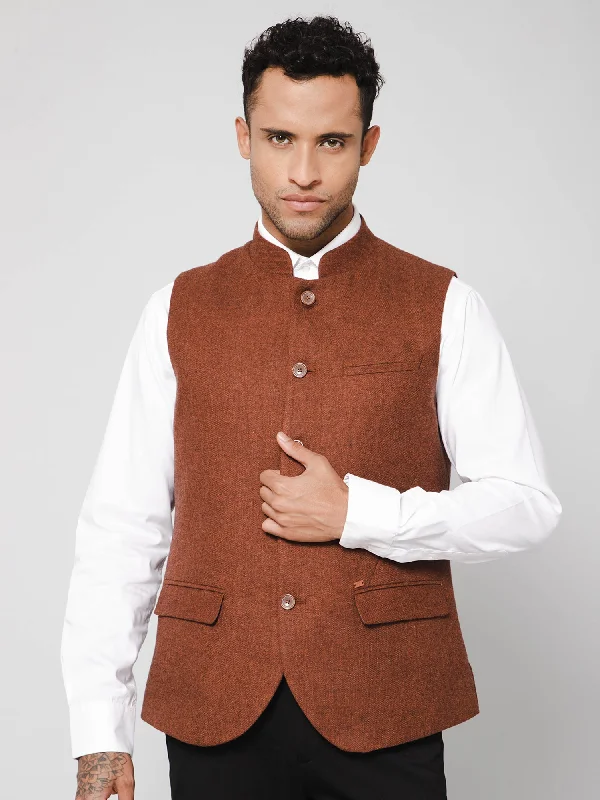 Men Rust Waist Coat