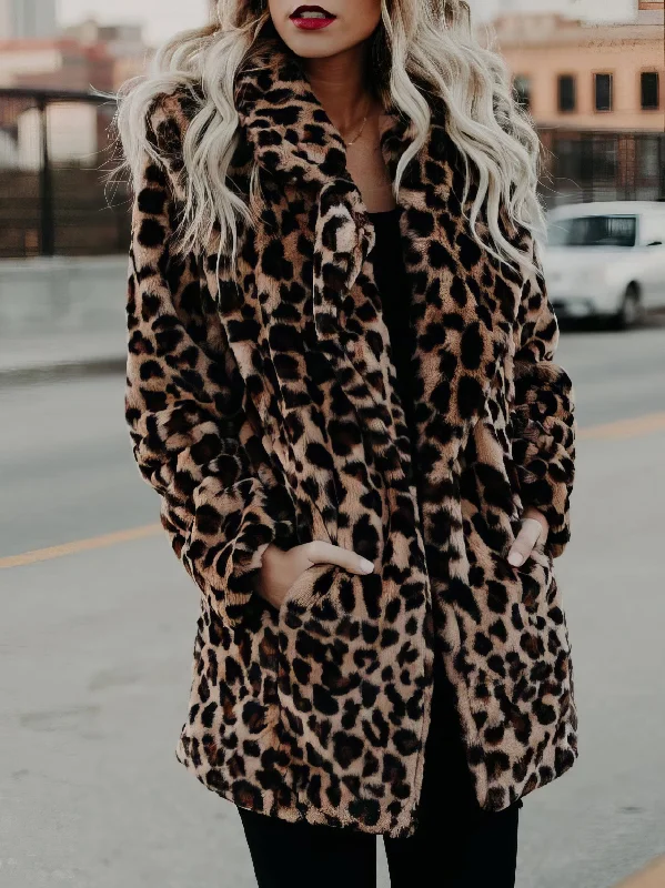 Elegant Leopard Print Coat