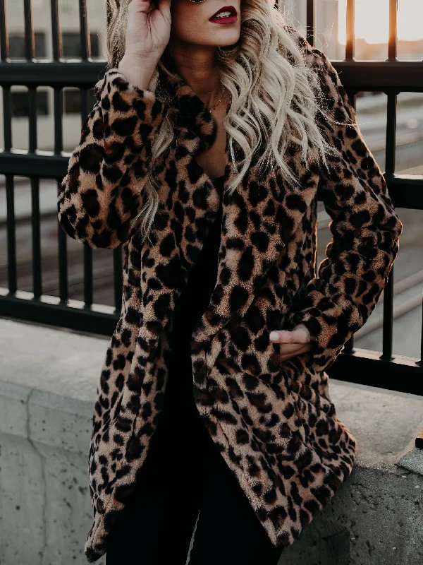 Girlfriend Leopard Print Coat