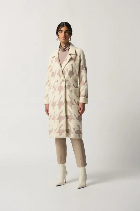 Joseph Ribkoff Houndstooth Straight Coat