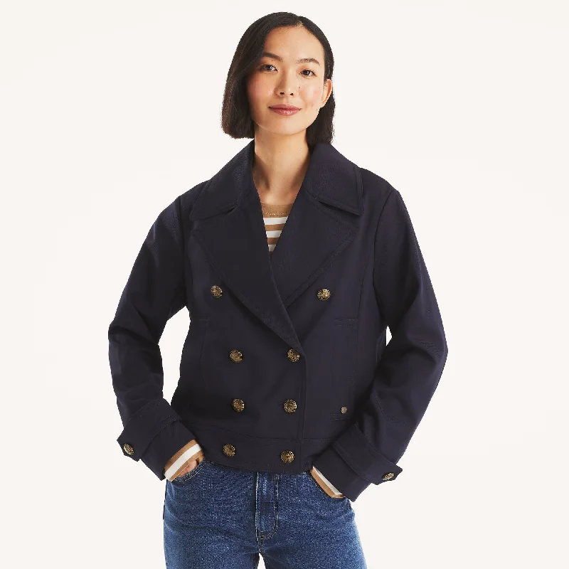 Nautica Womens Solid Peacoat