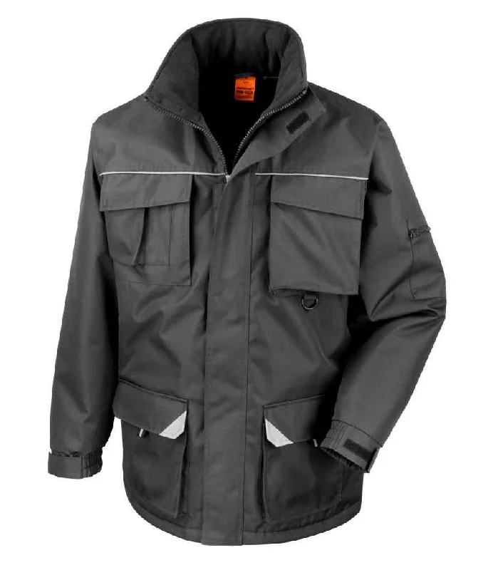 Result Work-Guard Sabre Long Coat | Black