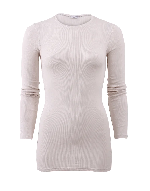 Long-Sleeve Ribbed Tee