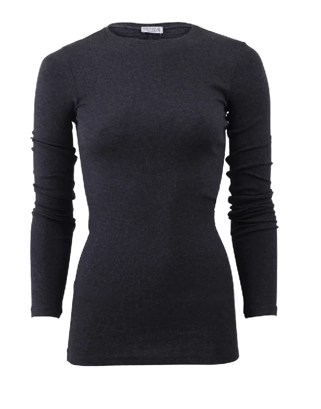 Long-Sleeve Ribbed Tee