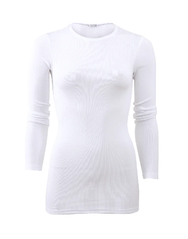 Long-Sleeve Ribbed Tee