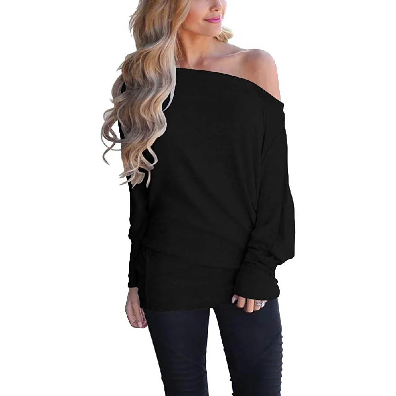 Women's Off-Shoulder Long-Sleeved Top