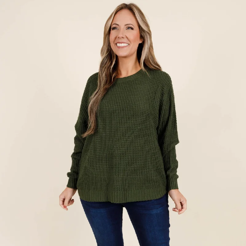 Call Me Tomorrow Sweater, Army Green