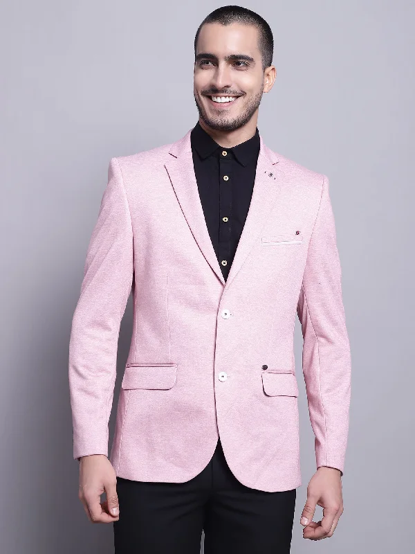 Men Pink Casual Blazer