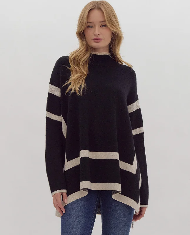 Long Sleeve Colorblock Sweater