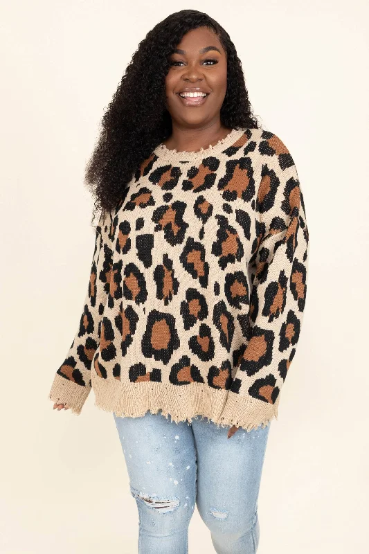 Growl Power Sweater, Leopard