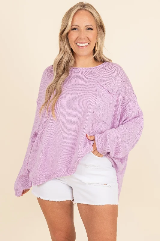 Let Me Be Sweater, Dusty Lavender