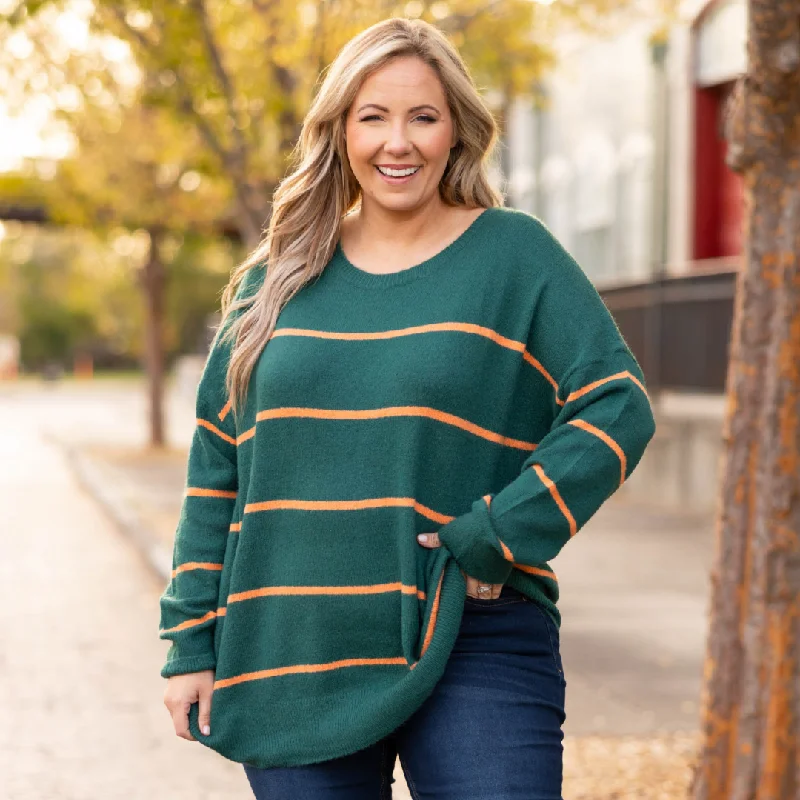 Slumber Party Sweater, Olive-Rust