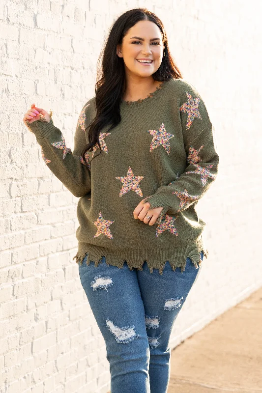 Starlight Swooning Sweater, Olive