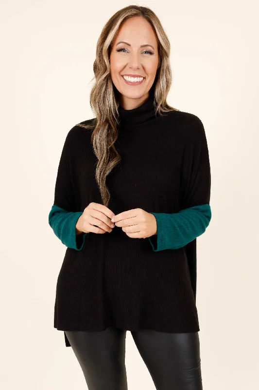 Stunningly Styled Sweater, Black