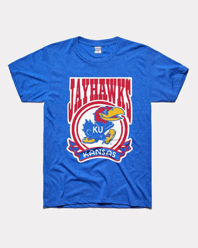 Kansas Jayhawks Cola Design Royal Blue T-Shirt