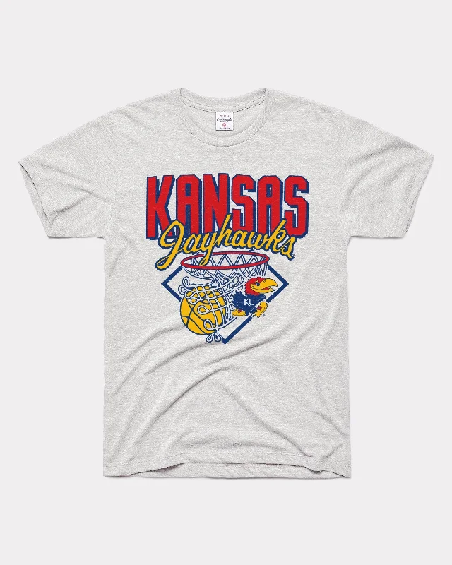 Kansas Jayhawks Nothin' But Net Ash T-Shirt