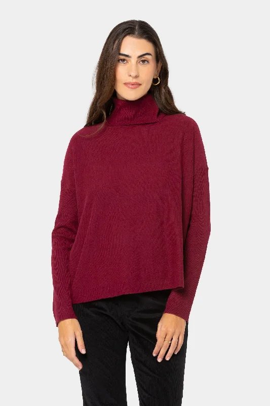 Black Label Turtleneck Swing Sweater