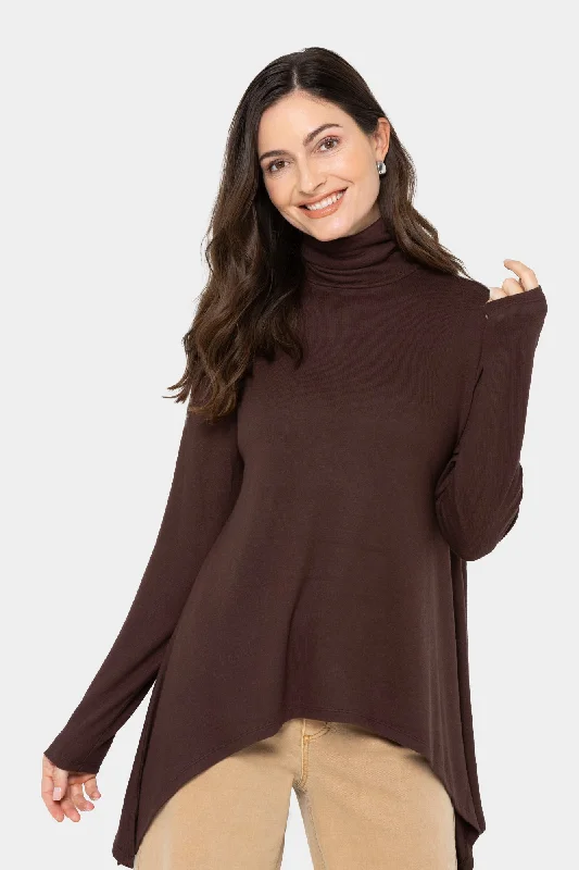 Comfy Turtleneck Parachute Top