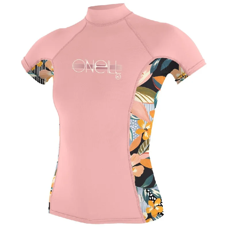 O'Neill Girls Premium Skins Turtleneck Rash - Burnt Coral/Artageo